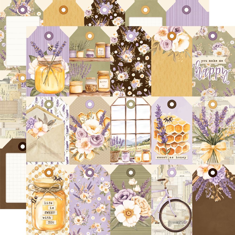 Simple Stories Vintage Lavender Fields 12 x 12 Collection Kit 26400 Spring Tags