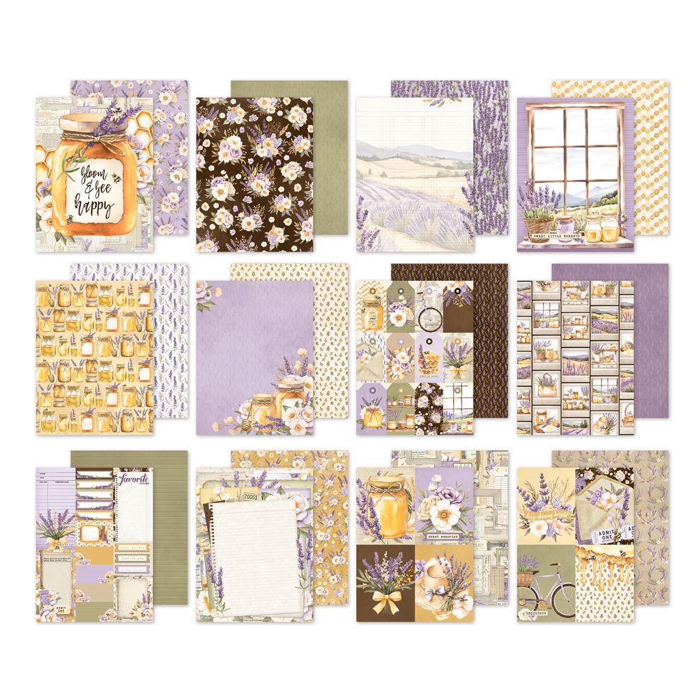 Simple Stories Vintage Lavender Fields 6 x 8 Paper Pad 26423 Spring Scenes