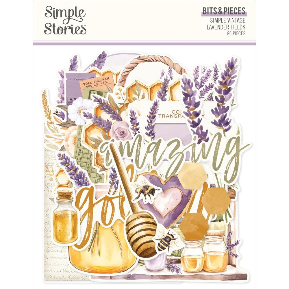 Simple Stories Vintage Lavender Fields Bits And Pieces 26426