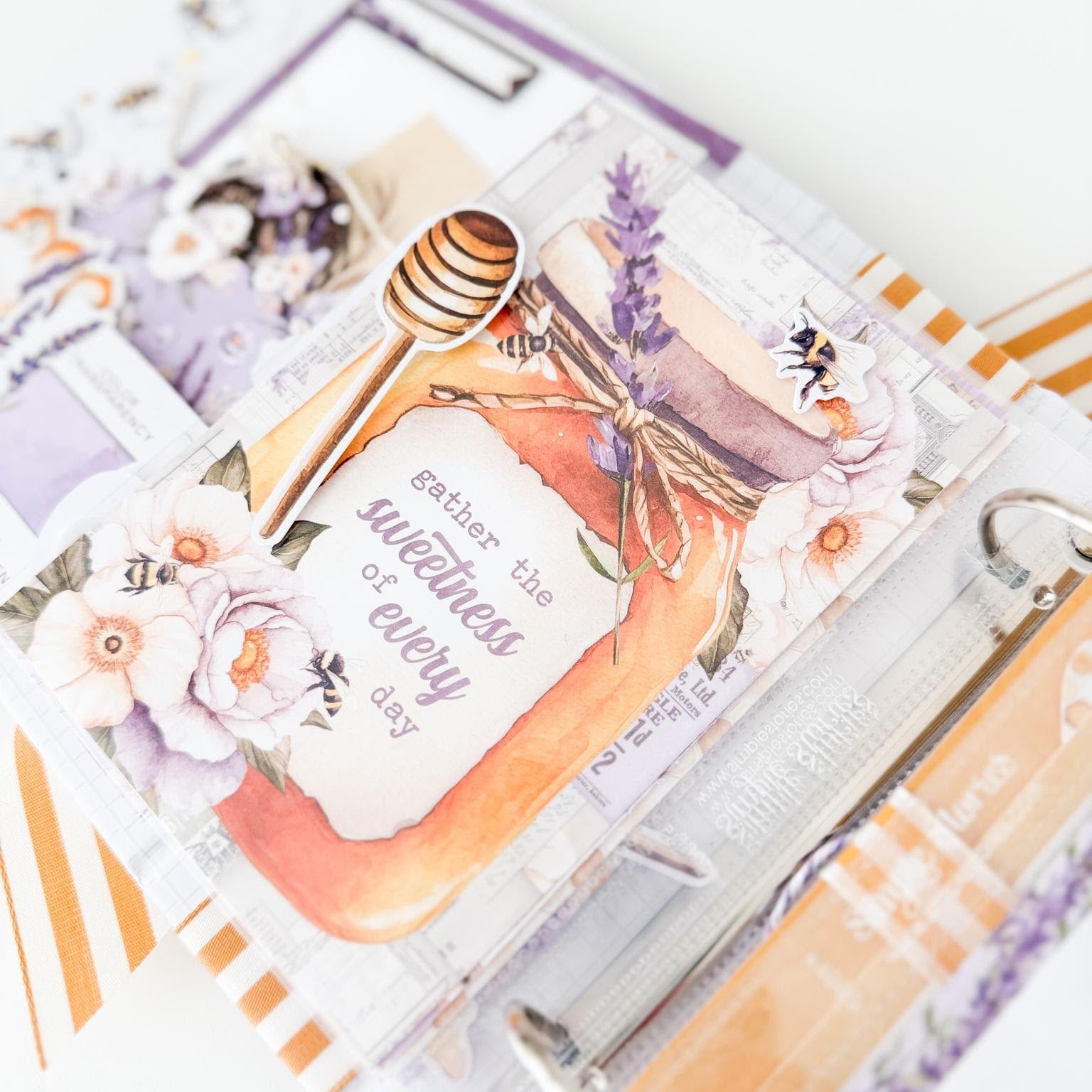 Simple Stories Vintage Lavender Fields Bits And Pieces 26426 Spring Themed Binder