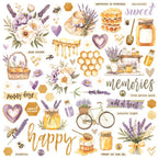Simple Stories Vintage Lavender Fields Chipboard Pieces 26425 Honey Floral Images