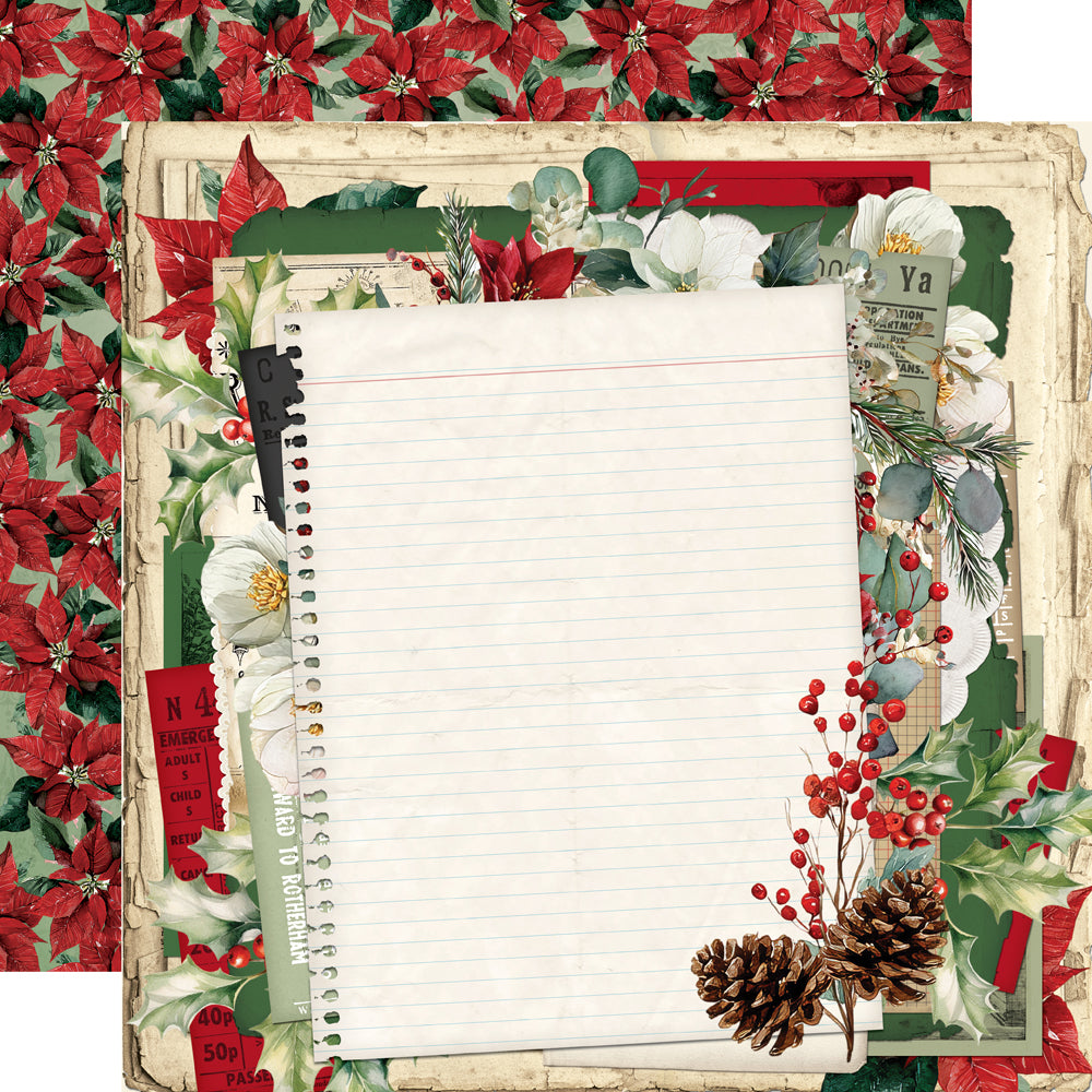 Simple Stories Vintage Old-Fashioned Christmas 12 x 12 Collector's Essentials Kit 27601 Bells And Boughs