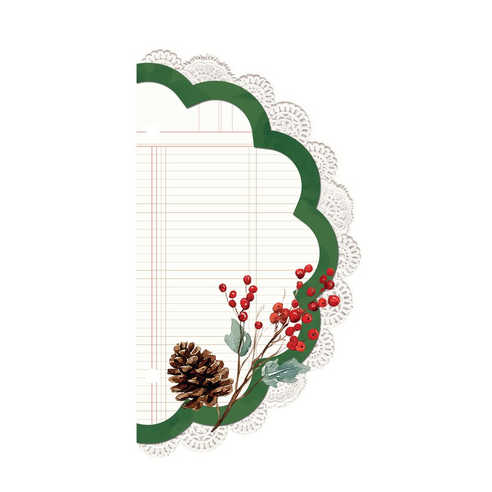 Simple Stories Vintage Old-Fashioned Christmas 6 x 8 Binder Inserts 27634 Holiday Lace