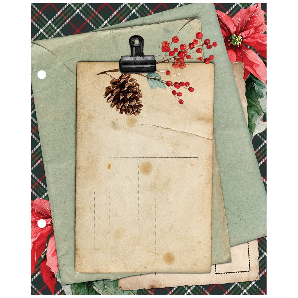 Simple Stories Vintage Old-Fashioned Christmas 6 x 8 Binder Inserts 27634 Holiday Papers