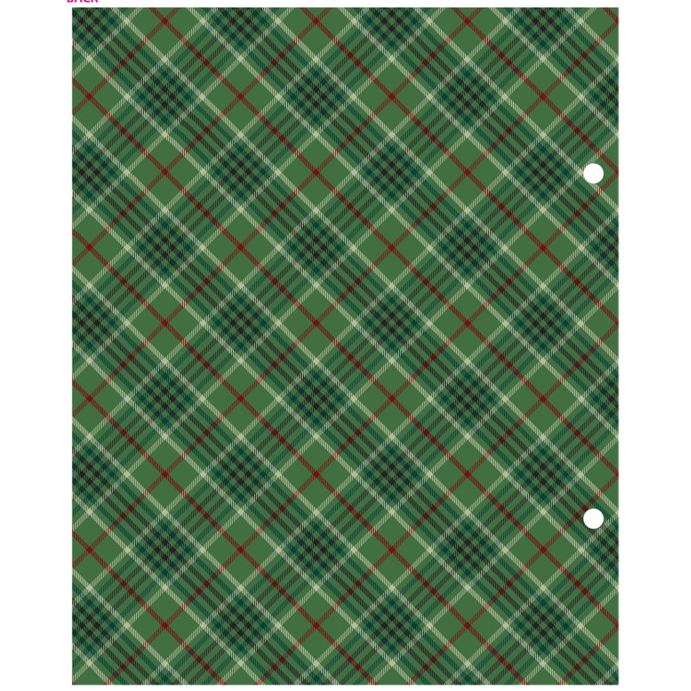 Simple Stories Vintage Old-Fashioned Christmas 6 x 8 Binder Inserts 27634 Holiday Plaid
