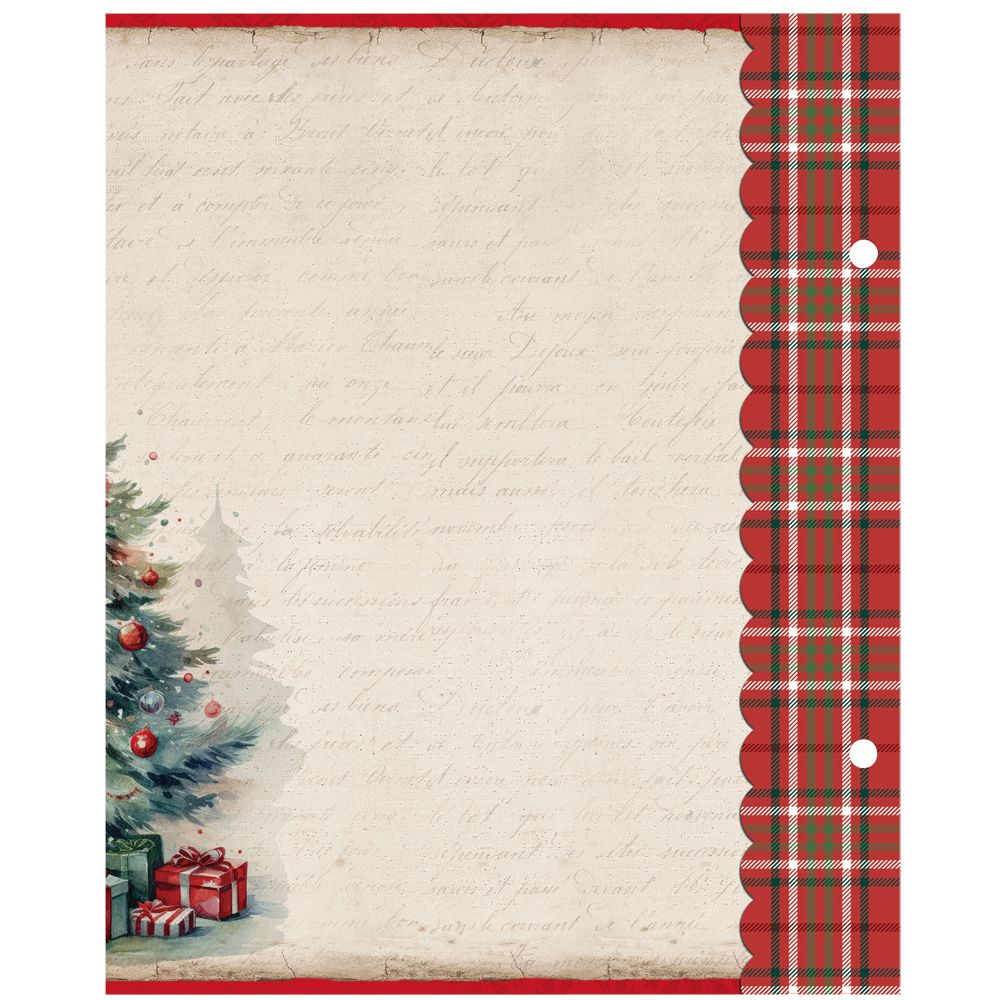 Simple Stories Vintage Old-Fashioned Christmas 6 x 8 Binder Inserts 27634 Holiday Tree