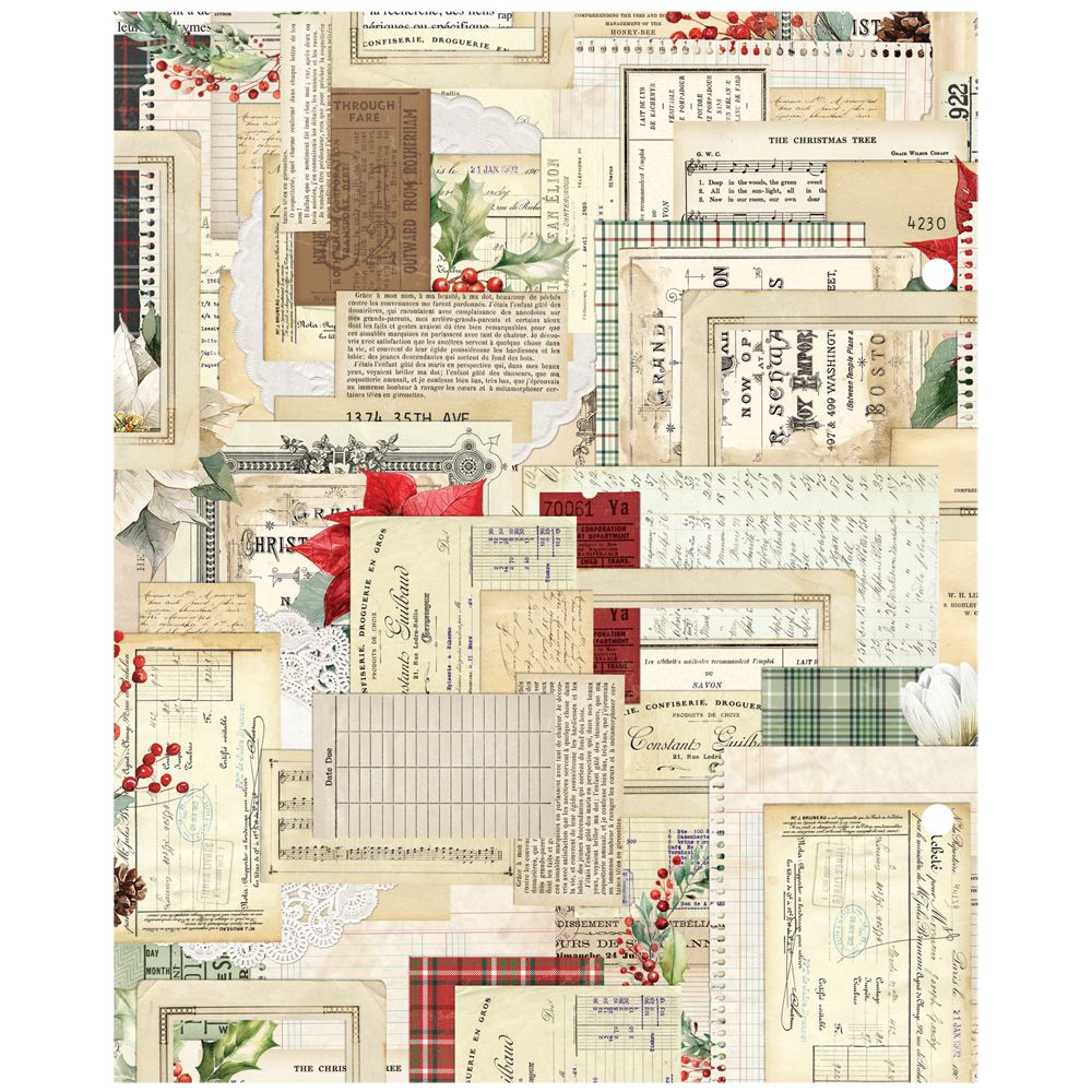 Simple Stories Vintage Old-Fashioned Christmas 6 x 8 Binder Inserts 27634 Holiday Victorian Cards