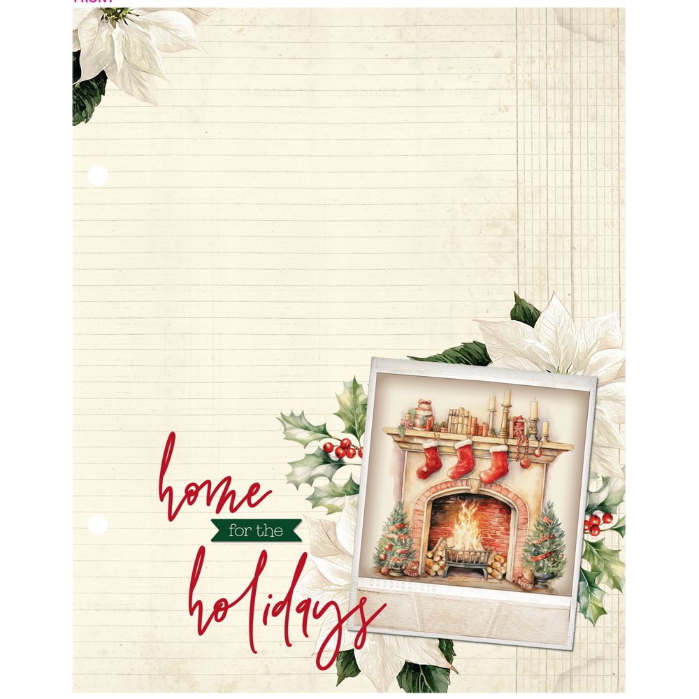 Simple Stories Vintage Old-Fashioned Christmas 6 x 8 Binder Inserts 27634 Home For The Holidays
