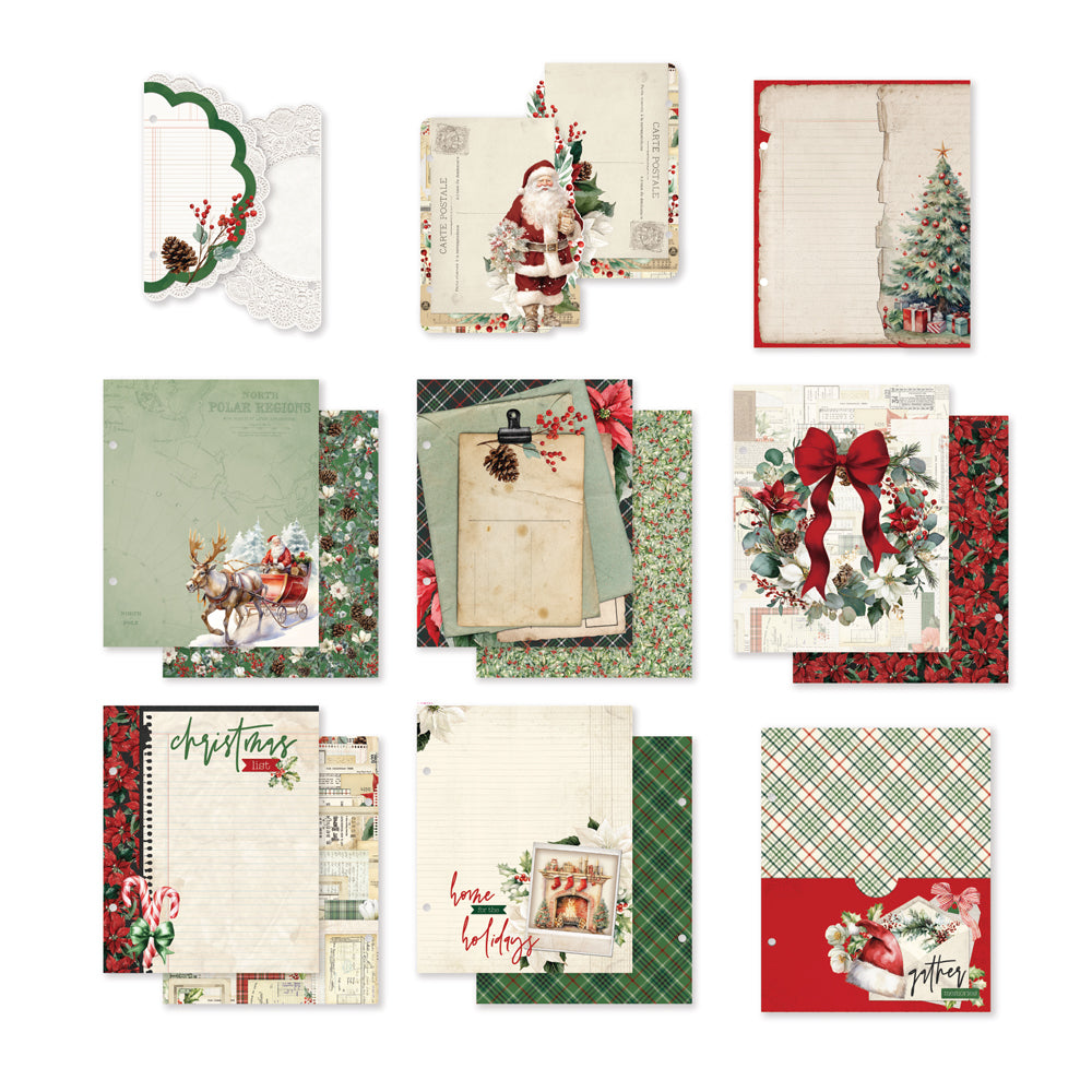 Simple Stories Vintage Old-Fashioned Christmas 6 x 8 Binder Inserts 27634 Image Swatches