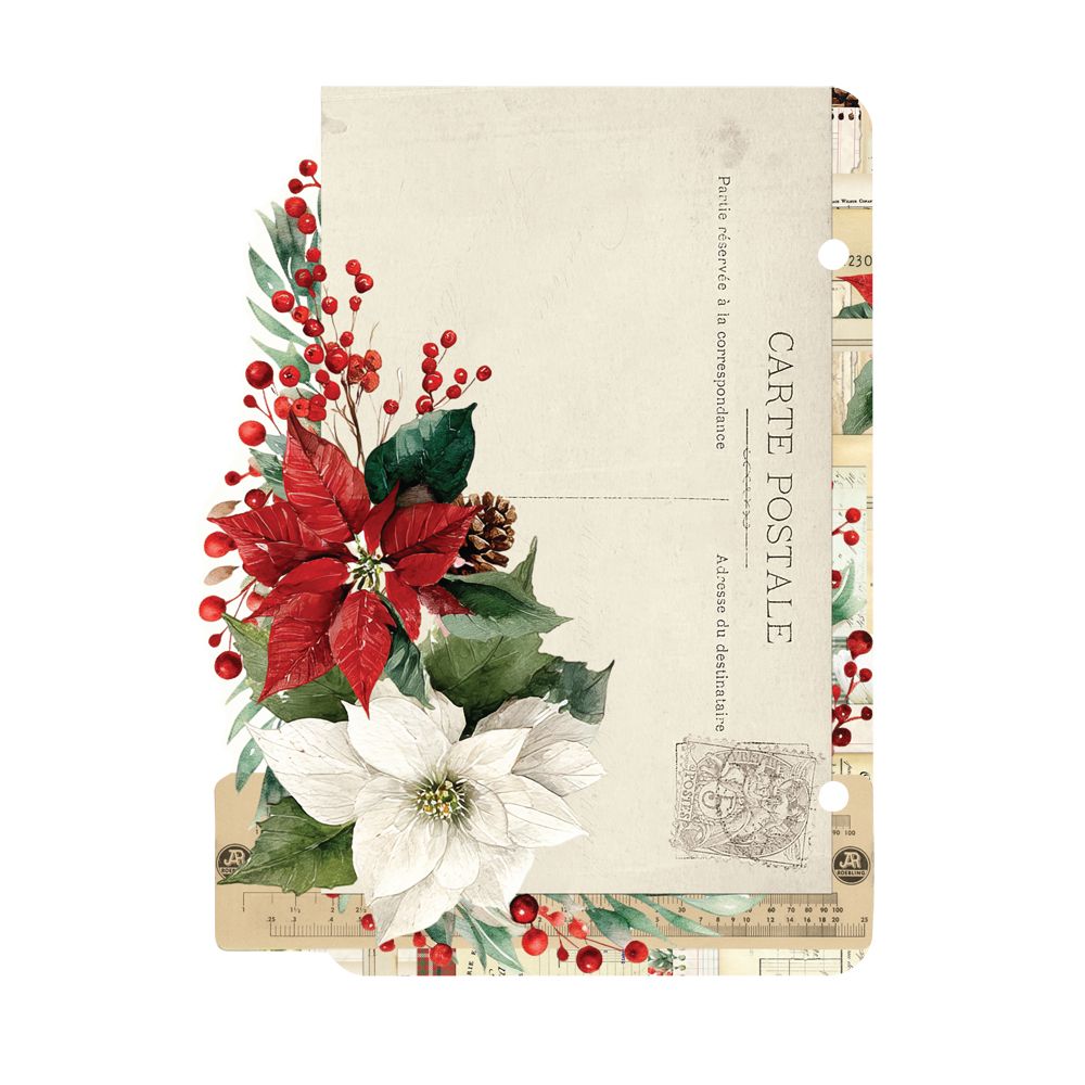 Simple Stories Vintage Old-Fashioned Christmas 6 x 8 Binder Inserts 27634 Post Card
