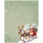 Simple Stories Vintage Old-Fashioned Christmas 6 x 8 Binder Inserts 27634 Santa Sleigh