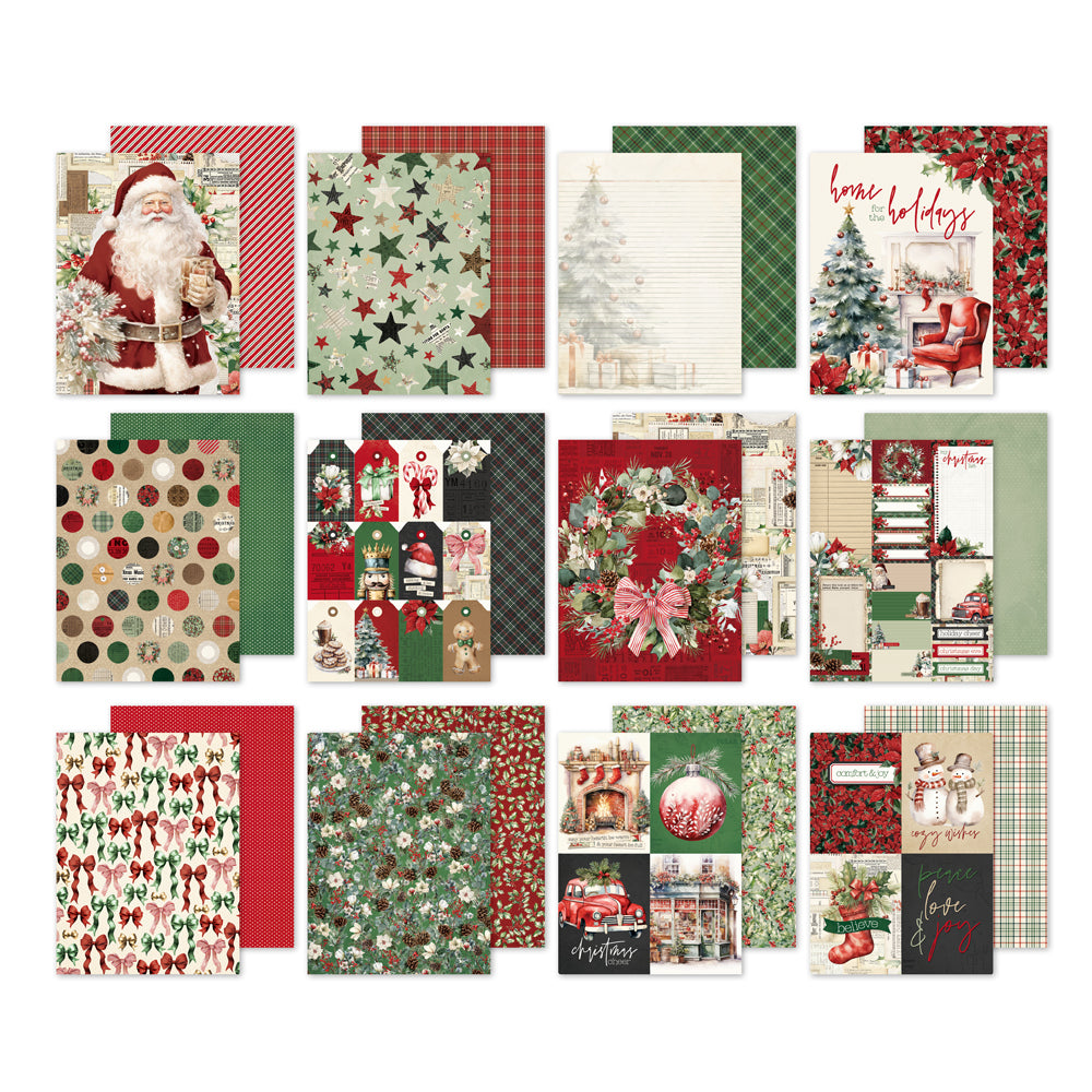 Simple Stories Vintage Old-Fashioned Christmas 6 x 8 Paper Pad 27623 Image Swatches