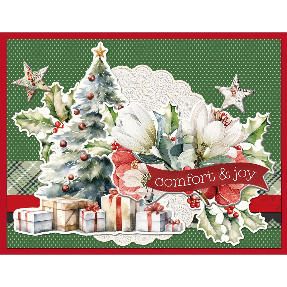 Simple Stories Vintage Old-Fashioned Christmas Card Kit 27635 Comfort And Joy