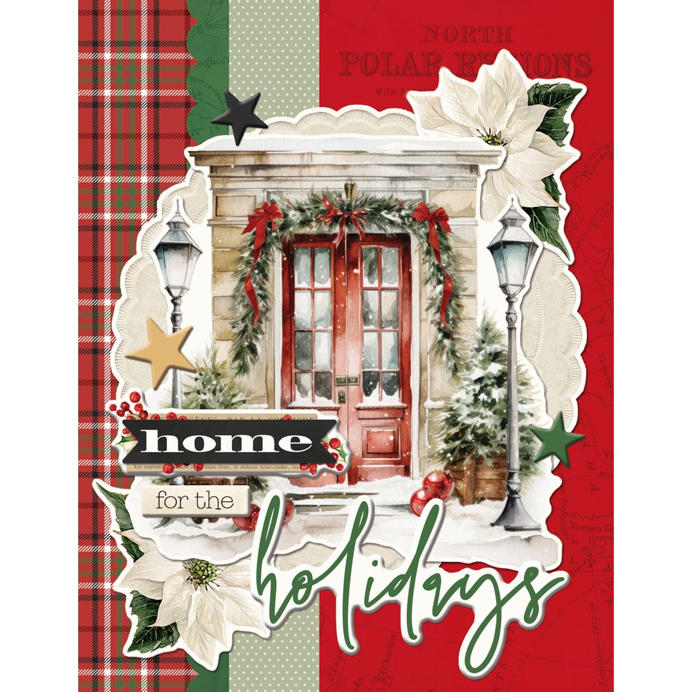 Simple Stories Vintage Old-Fashioned Christmas Card Kit 27635 Home For The Holidays