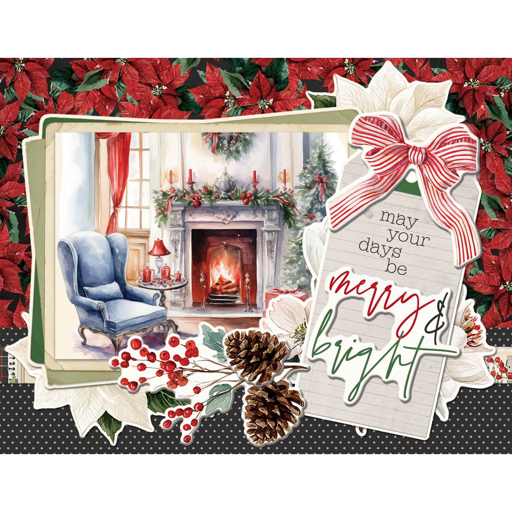 Simple Stories Vintage Old-Fashioned Christmas Card Kit 27635 May Your Days Be Merry And Bright