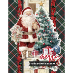 Simple Stories Vintage Old-Fashioned Christmas Card Kit 27635 Merry Santa
