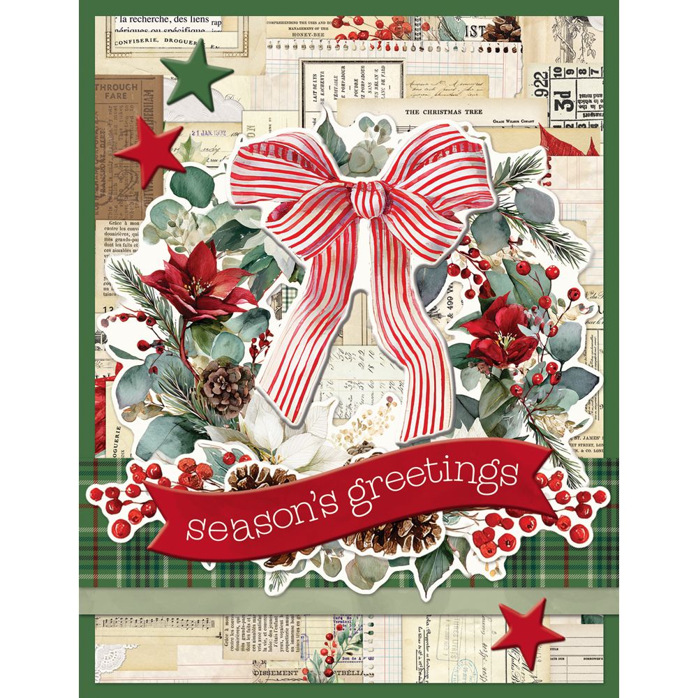 Simple Stories Vintage Old-Fashioned Christmas Card Kit 27635 Season's Greetings