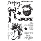 Simple Stories Vintage Old-Fashioned Christmas Clear Stamps 27624 Merry And Bright Sentiments