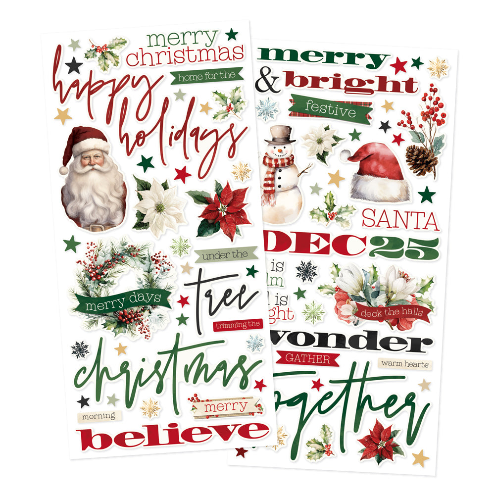 Simple Stories Vintage Old-Fashioned Christmas Foam Stickers 27630