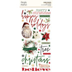 Simple Stories Vintage Old-Fashioned Christmas Foam Stickers 27630 Holiday Sentiments