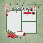 Simple Stories Vintage Old-Fashioned Christmas Page Pieces 27633 Holiday Cheer Layout