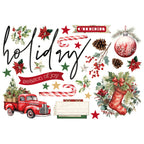 Simple Stories Vintage Old-Fashioned Christmas Page Pieces 27633 Holiday Sentiments
