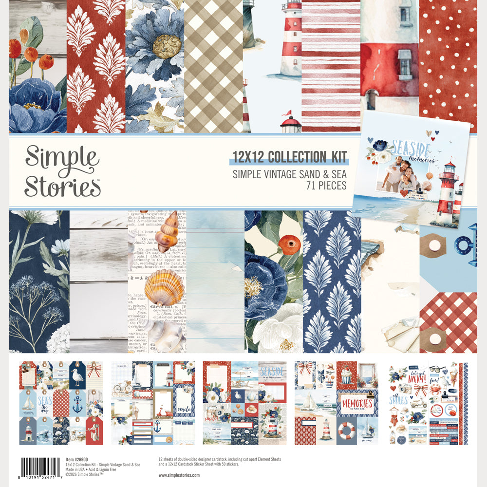 Simple Stories Vintage Sand And Sea 12 x 12 Collection Kit 26900