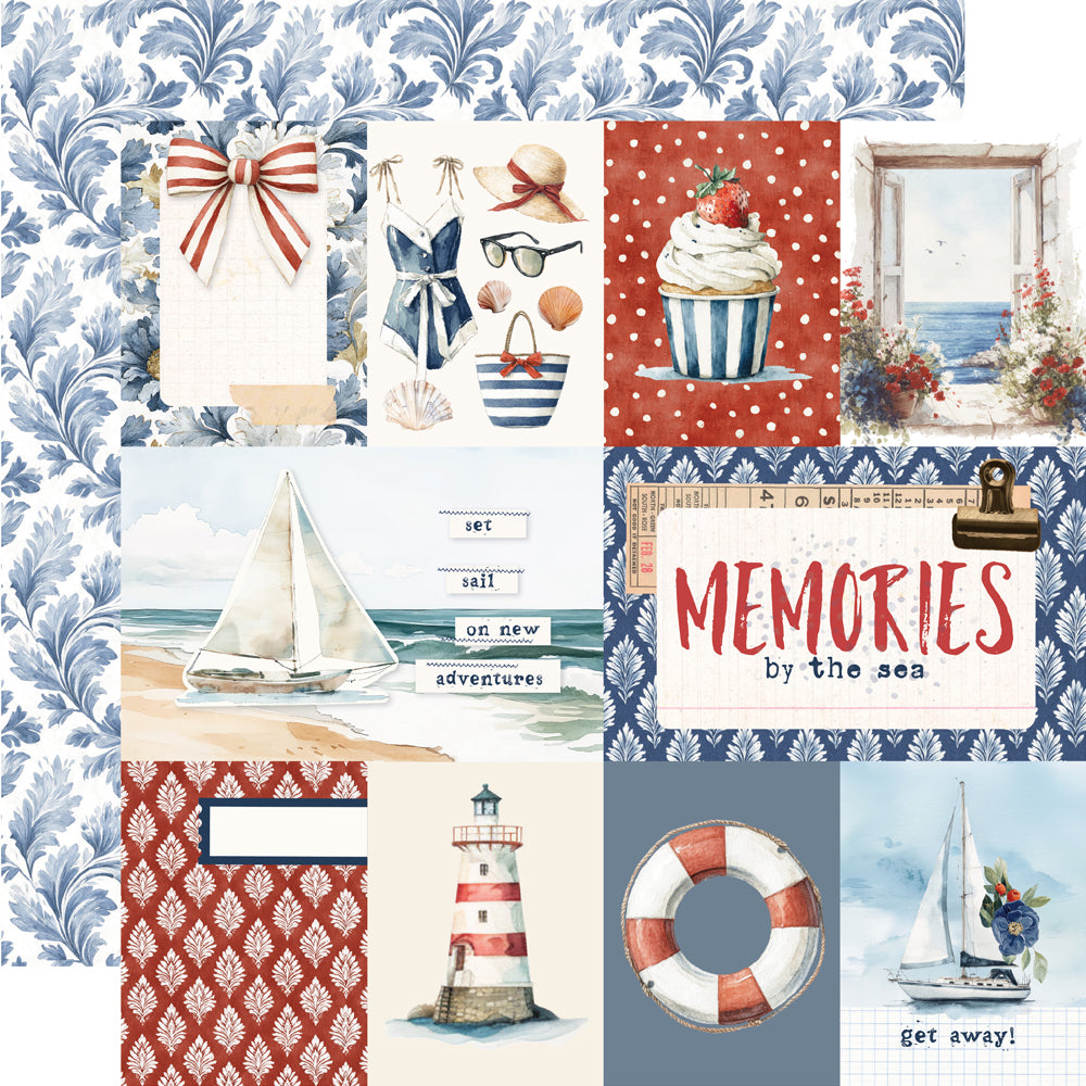 Simple Stories Vintage Sand And Sea 12 x 12 Collector's Essential Kit 26901 Beach Images