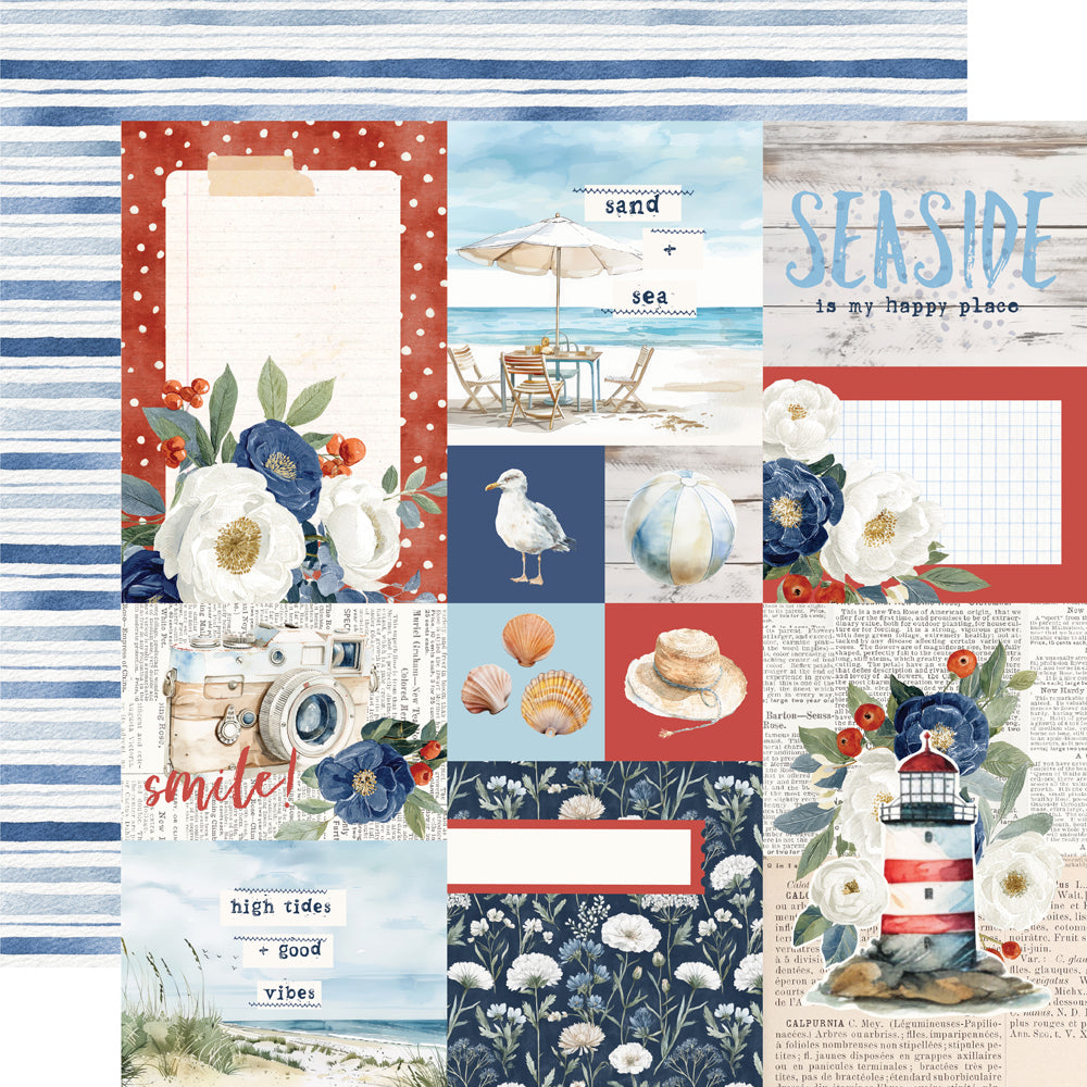 Simple Stories Vintage Sand And Sea 12 x 12 Collector's Essential Kit 26901 Combo Elements