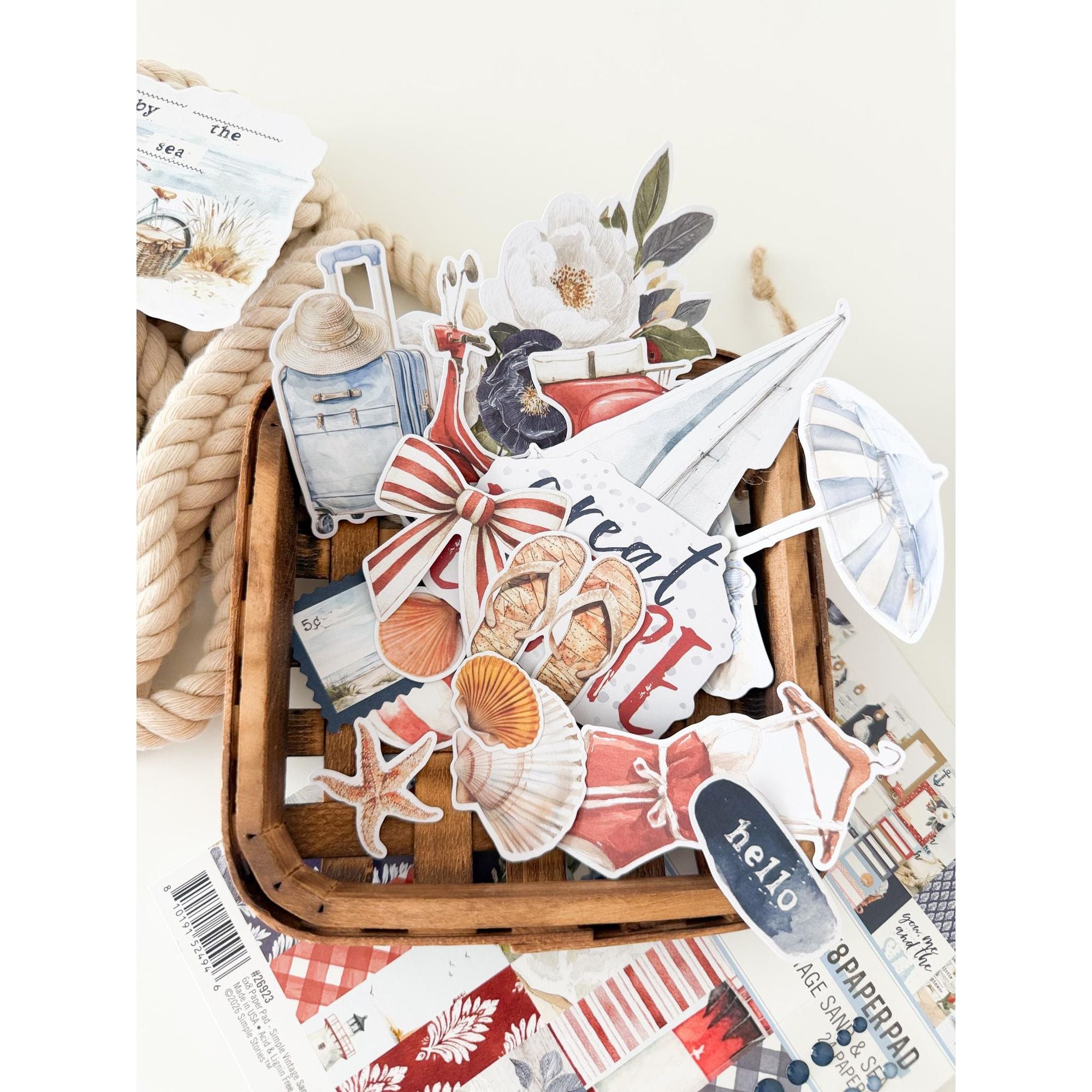Simple Stories Vintage Sand And Sea 6 x 8 Paper Pad 26923 Great Escape