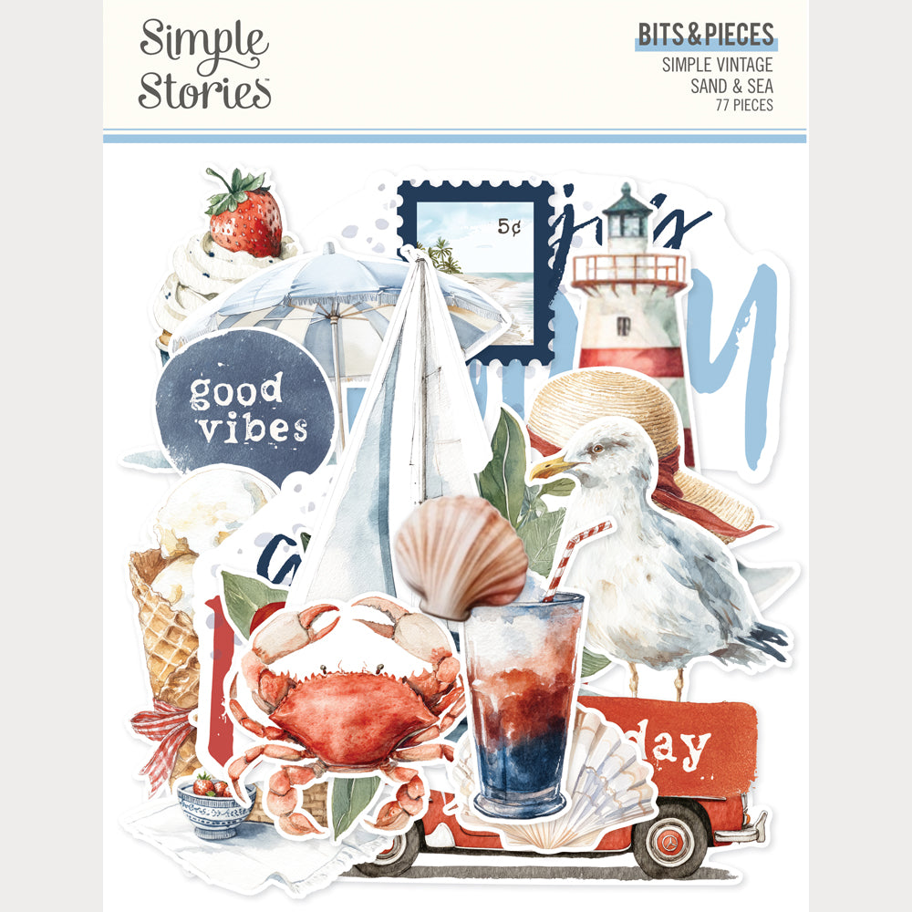 Simple Stories Vintage Sand And Sea Bits And Pieces 26926