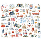 Simple Stories Vintage Sand And Sea Bits And Pieces 26926 Beach Images