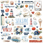 Simple Stories Vintage Sand And Sea Chipboard Pieces 26925 Seaside Images