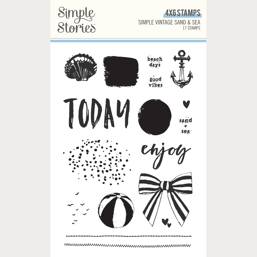 Simple Stories Vintage Sand And Sea Clear Stamps 26924