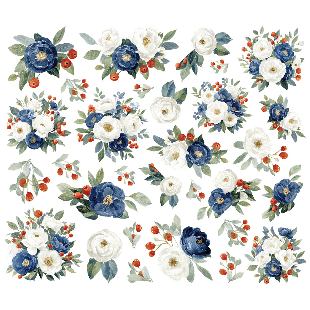 Simple Stories Vintage Sand And Sea Floral Bits And Pieces 26928 Flowers