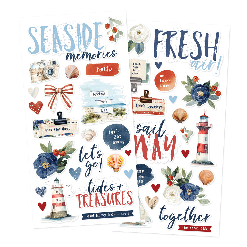 Simple Stories Vintage Sand And Sea Foam Stickers 26930