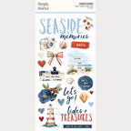 Simple Stories Vintage Sand And Sea Foam Stickers 26930 Beach Sentiments