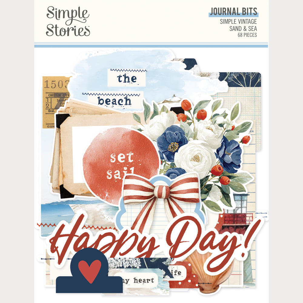 Simple Stories Vintage Sand And Sea Journal Bits And Pieces 26927