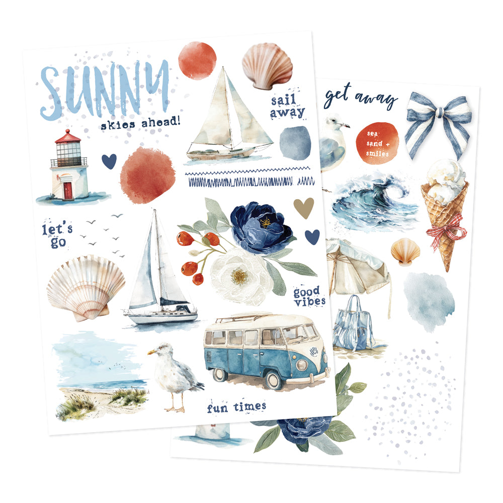 Simple Stories Vintage Sand And Sea Rub Ons 26929