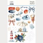 Simple Stories Vintage Sand And Sea Rub Ons 26929 Beach Images
