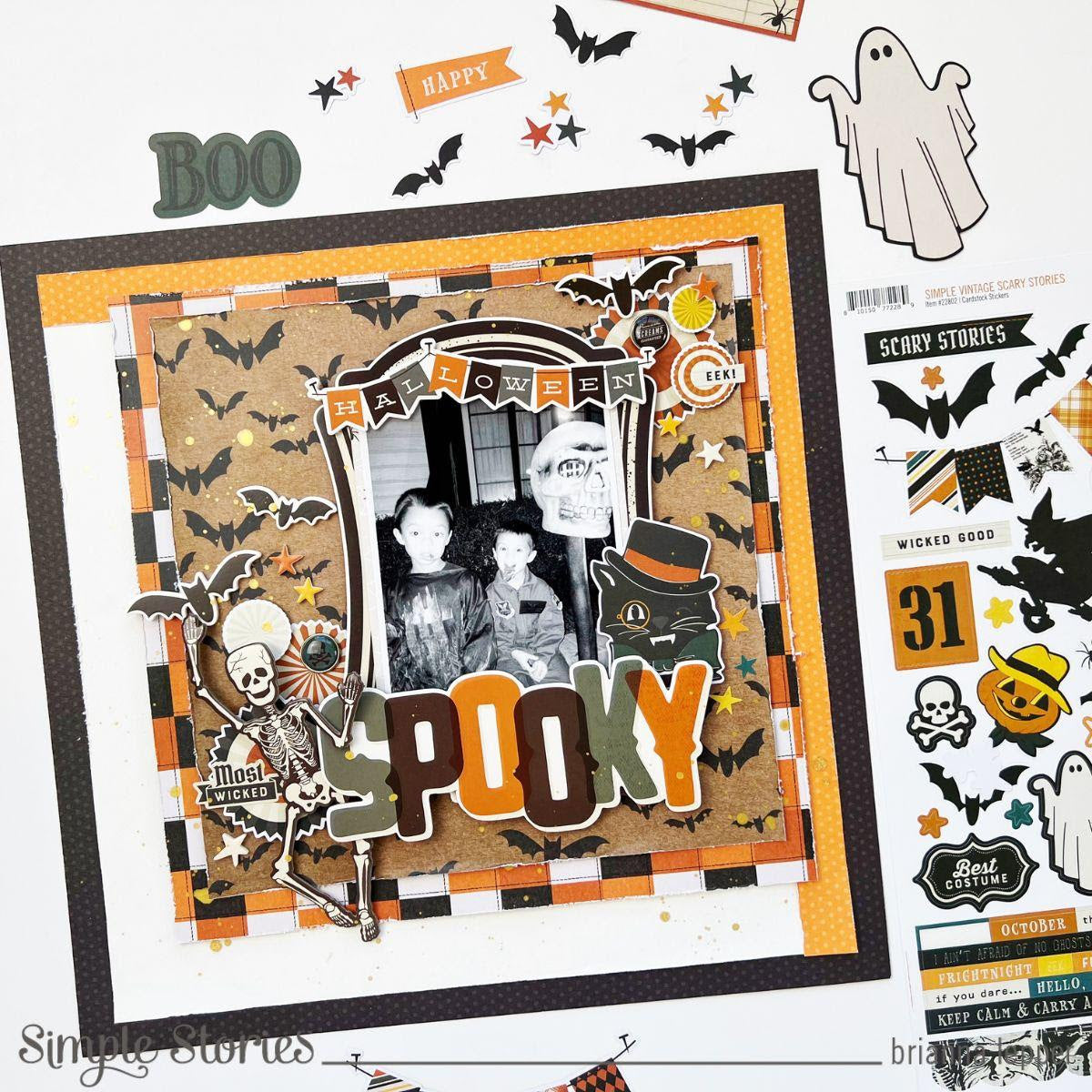 Simple Stories Vintage Scary Stories Journal Bits And Pieces 22818 Spooky Halloween