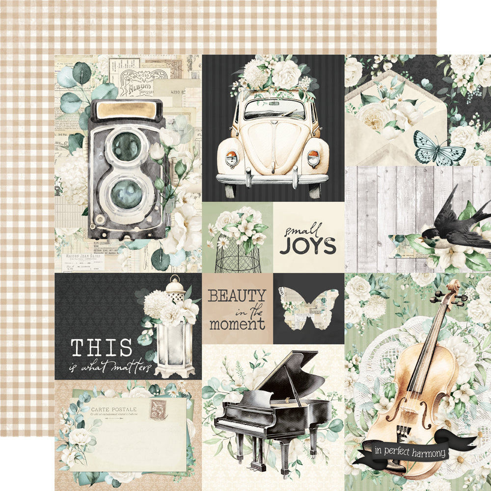 Simple Stories Vintage Timeless Harmony 12 x 12 Collection Kit 27000 Combo Elements