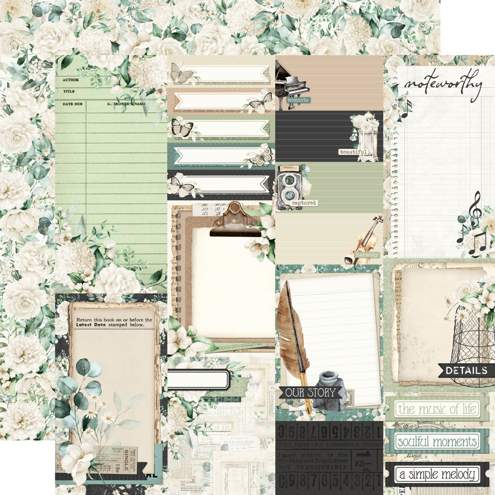 Simple Stories Vintage Timeless Harmony 12 x 12 Collector's Essential Kit 27001 Journal Elements