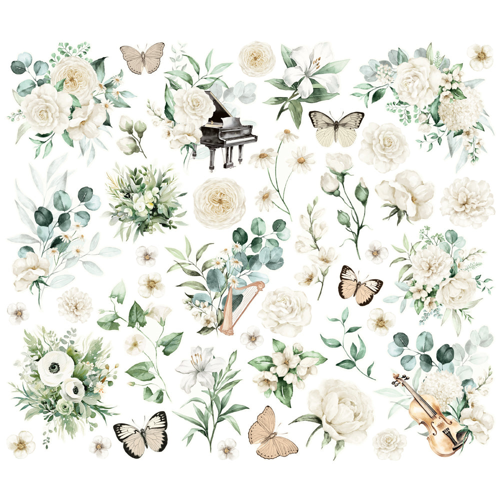 Simple Stories Vintage Timeless Harmony Floral Bits And Pieces 27028 Spring Flowers