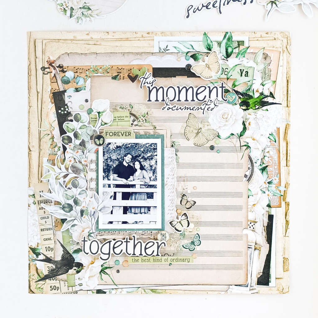 Simple Stories Vintage Timeless Harmony Foam Stickers 27030 Together Layout