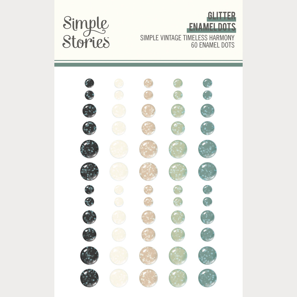Simple Stories Vintage Timeless Harmony Glitter Enamel Dots 27032