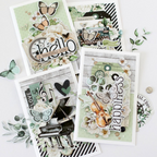 Simple Stories Vintage Timeless Harmony Glitter Enamel Dots 27032 Musical Instruments Cards