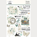Simple Stories Vintage Timeless Harmony Rub Ons 27029 Relationship Sentiments