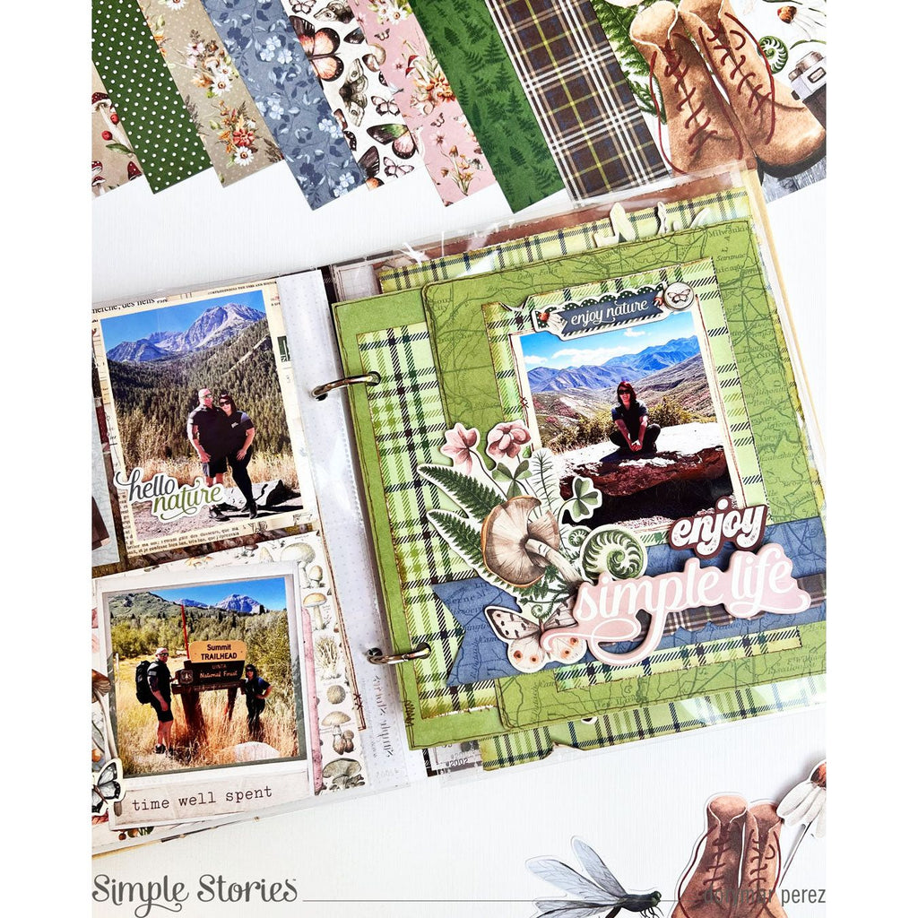 Simple Stories Vintage Woodlands Bits And Pieces 24722 Enjoy Simple Life