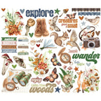Simple Stories Vintage Woodlands Bits And Pieces 24722 Outdoors Sentiments